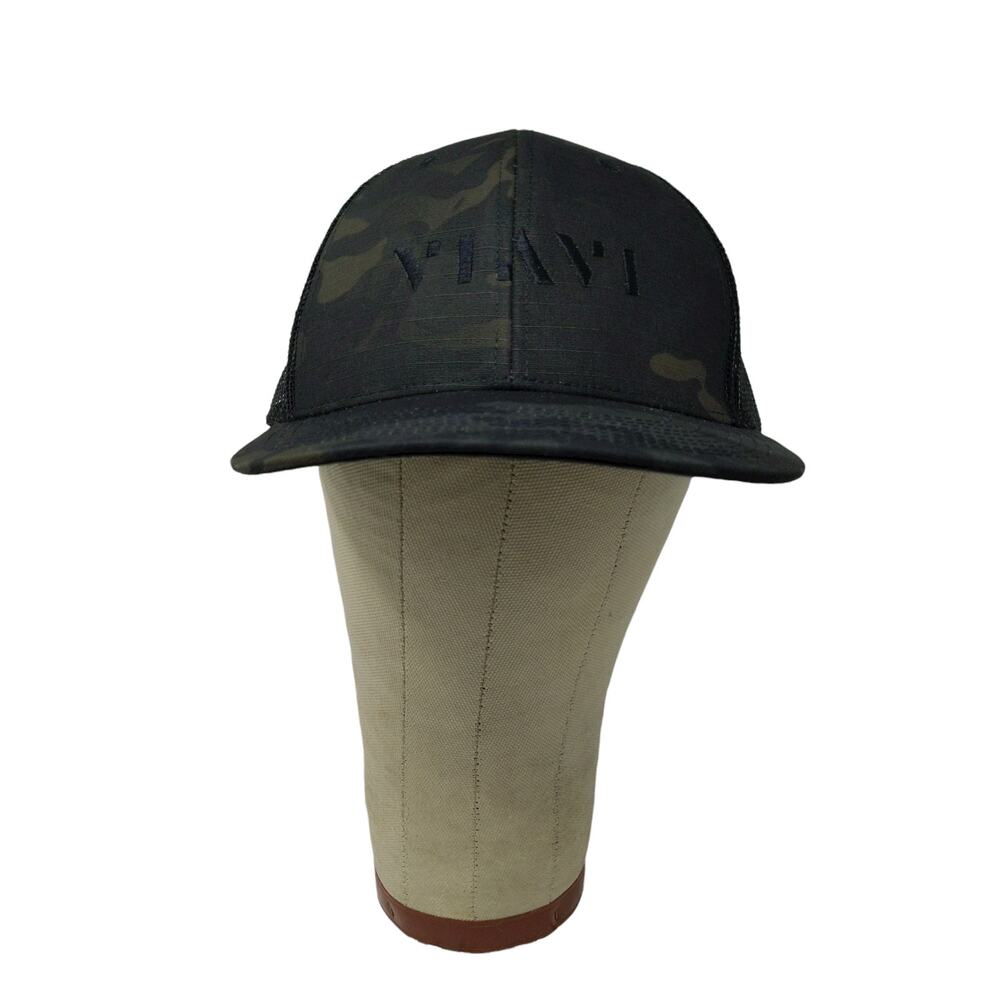Cap America Snapback Meshback Hat Black Dark Green Camo Embroidered